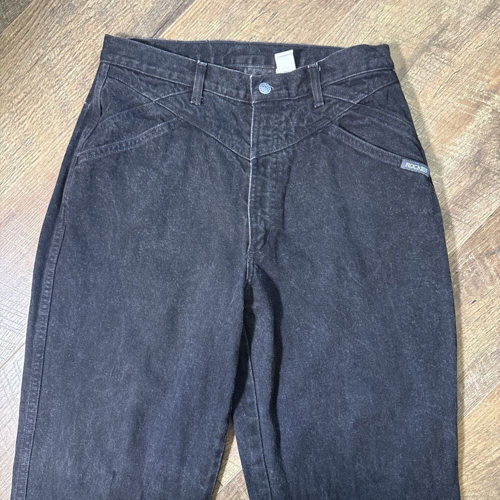 Vintage 90s Rocky Mountain Rockies High Rise Jeans Size 33/15 Inseam 36 Black!